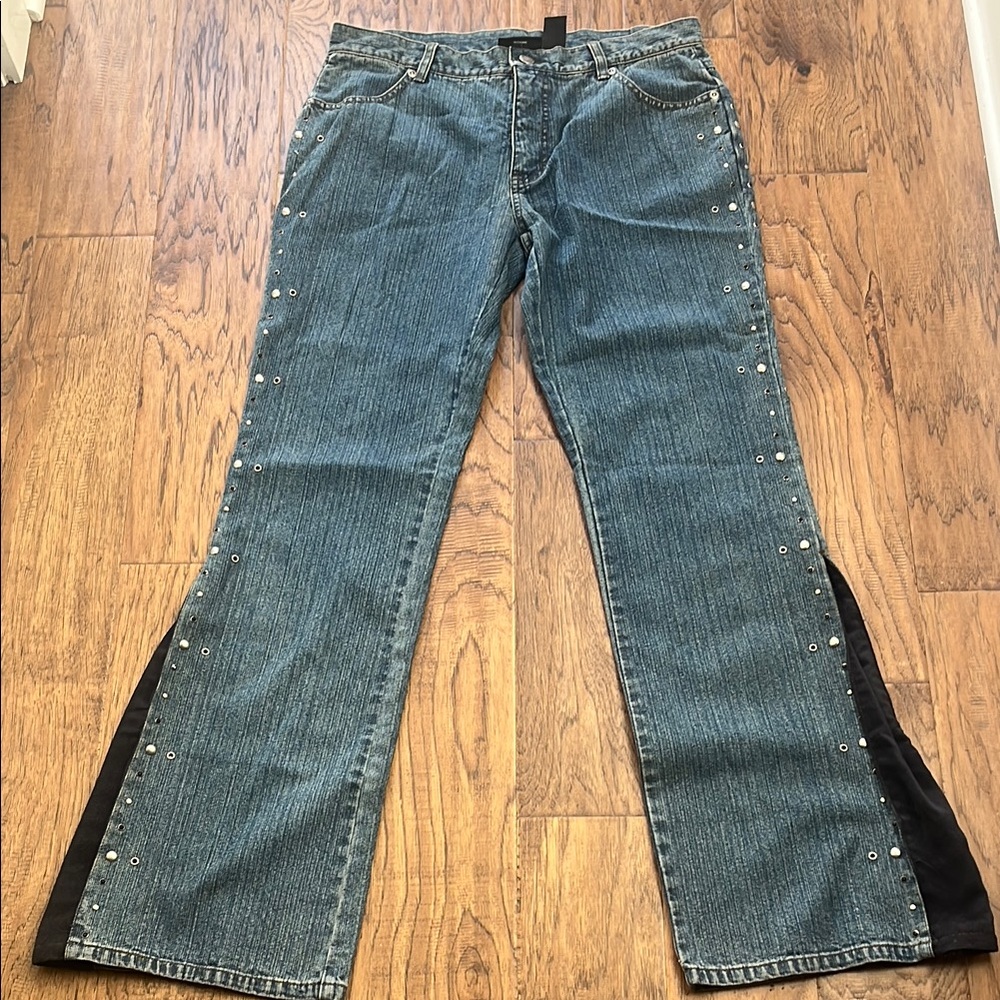 Women's Blue Embellished Jeans